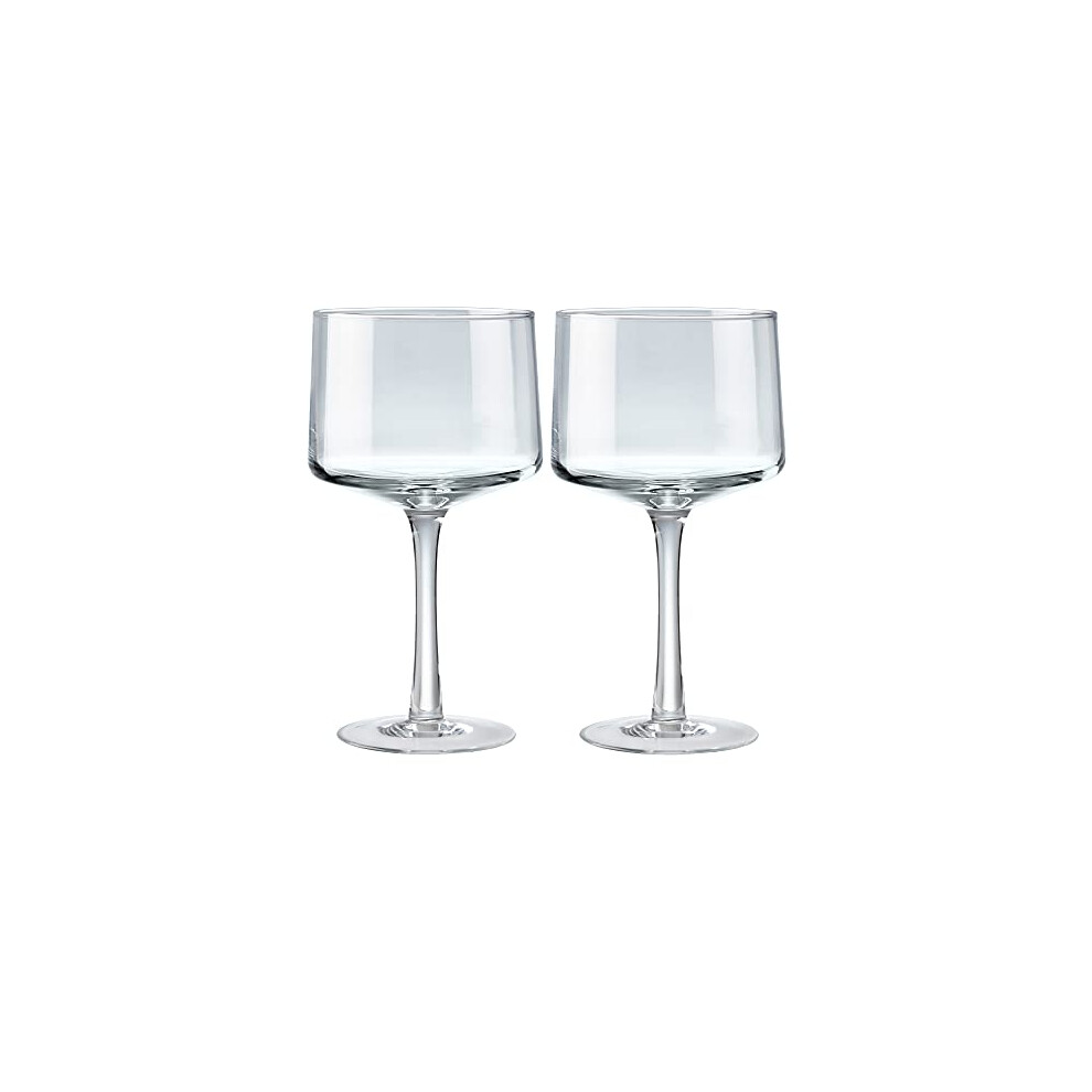 - Natural Canvas Large Gin Glasses Set of 2-600ml - Hand Blown Hand Finished Contemporary G&T Cocktail Glass - Dishwasher Safe - Gift