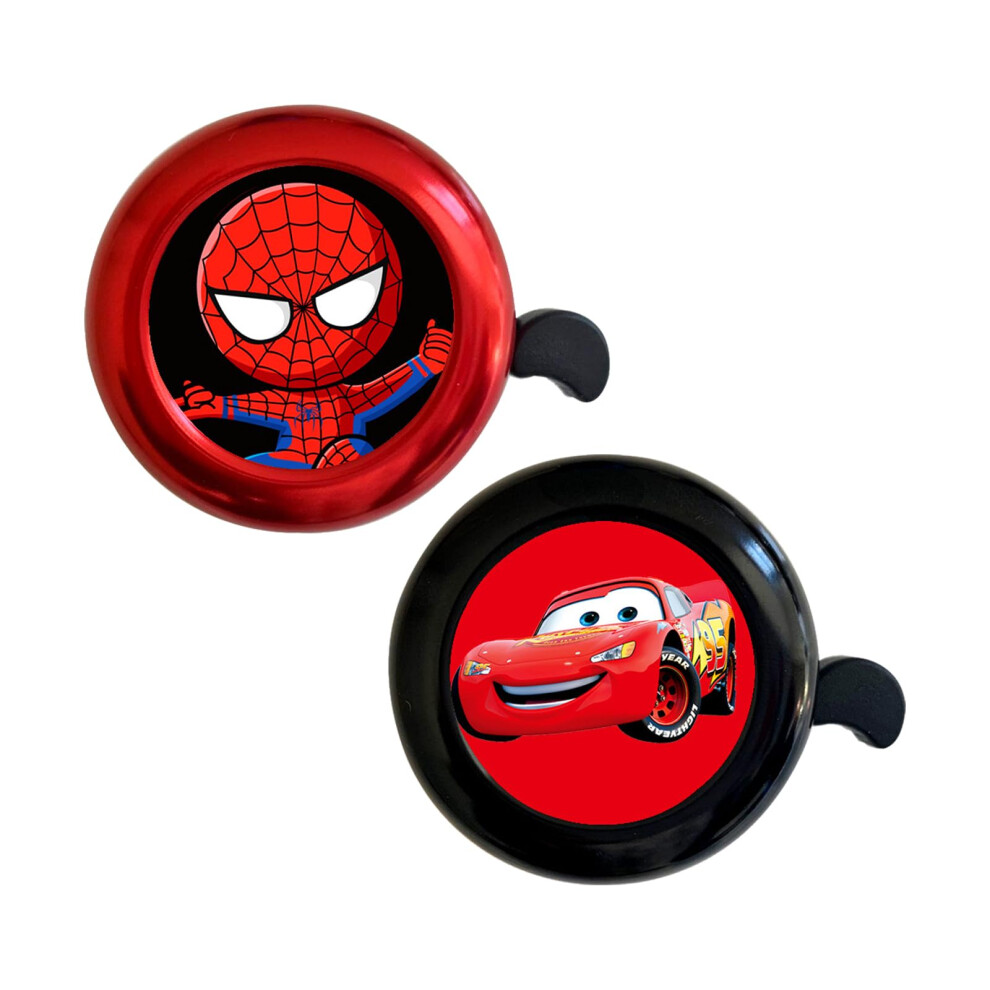 2 pcs Bicycle Bell Children FAMILIO-Cartoon Bicycle Bell Set Boys/Girls Bicycle Bell Anime Children's Day Bicycle Balance Bike Accessories for