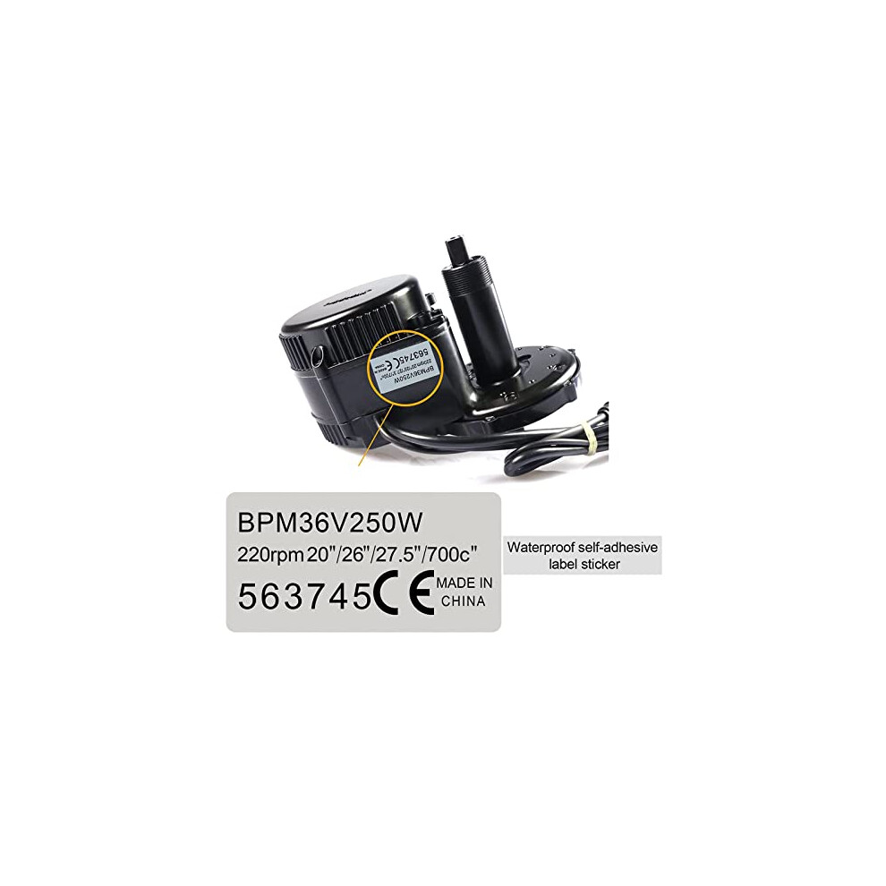 Pack 10 Calcomanías Adhesivas Impermeables Para Motores Eléctricos BAFANG 48V 250W - Compatible BBS02B BBS01, Etiquetas CE