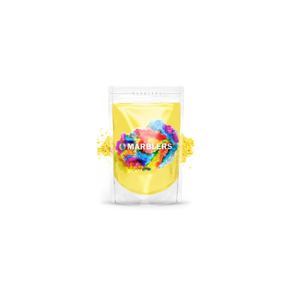 Marblers Cosmetic Grade Natural Mica Powder [Bright Yellow] 3Oz (85G) | Pearlescent Pigment | Dye | Non-Toxic | Vegan | Cruelty-Free | Eyeshadow, Nail Polish,