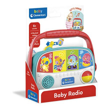 17459 Baby Radio-Interactive Toddler, Light and Sounds, Learning Infant, Activity Toys 6 Months, Cranberry, 220 gr