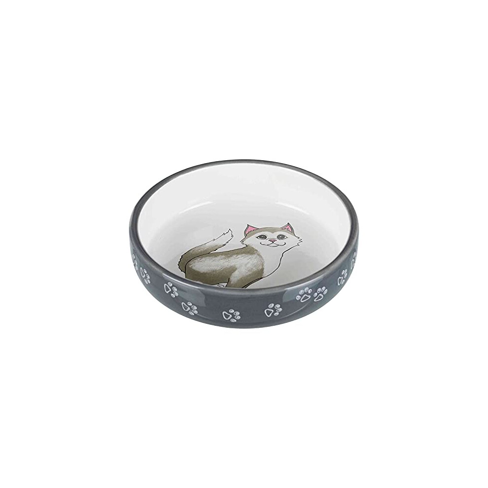 Cat bowl for short-nosed breeds, ceramic