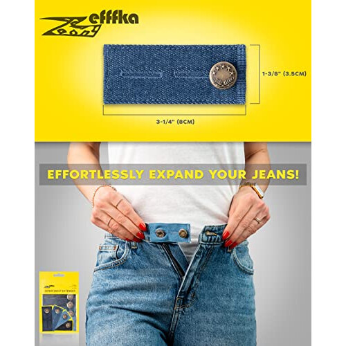 Botão Extensor de Cintura ZEFFFKA para Jeans e Saias 4 pcs Cores Variadas 1