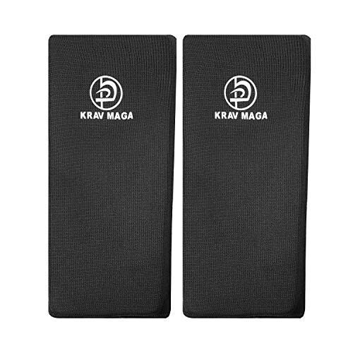 Krav Maga Black Elasticated Cotton Forearm Guards ( Padded Both Sides )