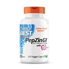 Doctor's Best, PepZinGI, Zinc-L-Carnosine Complex, 120 Vegan Capsules, Lab Tested, Minerals, Gluten Free, SOYA Free, Vegetarian, 16 mg Zinc per Daily