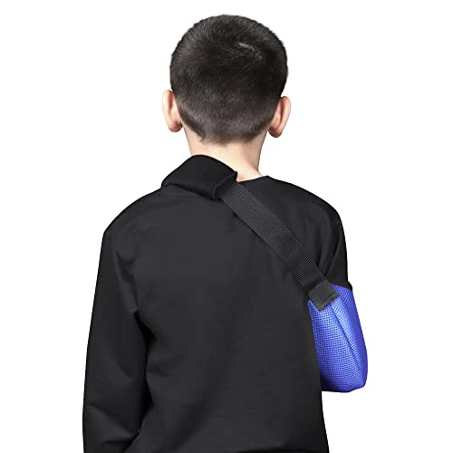 SOLES79 Pediatric Mesh Arm Sling with Padded Shoulder Strap (Blue) 2