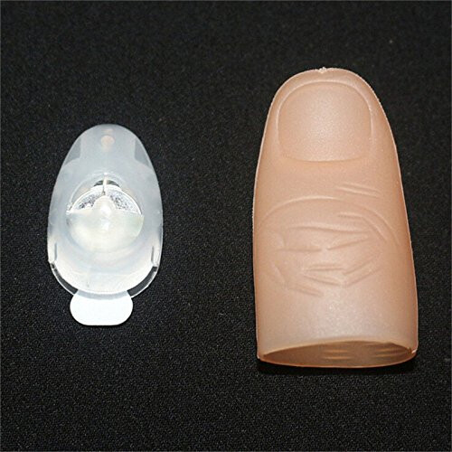 MilesMagic 2-Pack Red Light-Up Thumb Tips - Easy Close-Up Finger Illusion Magic Trick (ab-z1oz-mack) 1