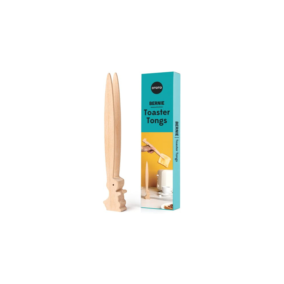 Bernie Bunny Toaster Tongs - Rabbit Toast Tongs, Wooden Tongs for Toaster, Wooden Toaster Tongs - Multipurpose Mini Tongs for Appetizers, Wood