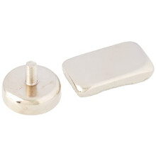 N42 Neodymium Pot Magnet with M5 Stud for Arts, Crafts, Model Making, DIY, Hobbies, Office, and Home - 25mm dia x 8mm thick - 20kg Pull