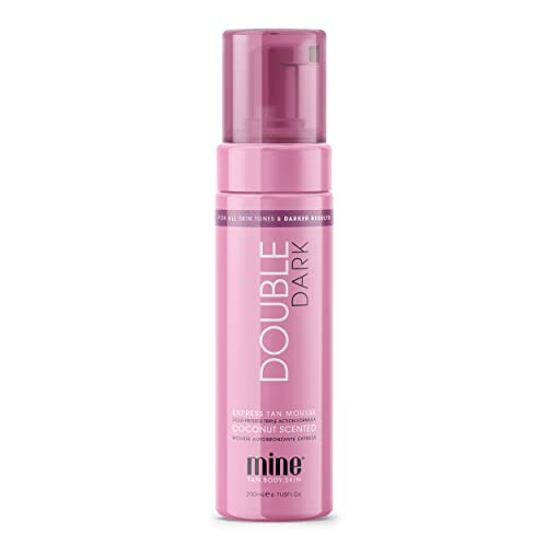 MineTan Double Dark Self Tanner Mousse - Clean Sunless Tanner For An Iconic Beach Bronze & Glowing Skin Finish Body and Face Tanner No Fake Tan