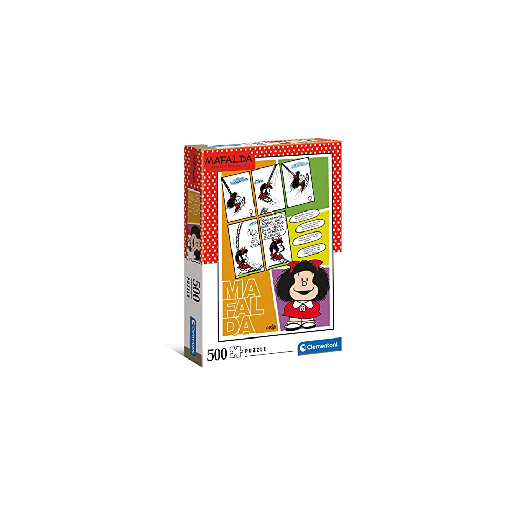 New Clementoni 35105 Mafalda 500 Pieces Comic Strip-Made In Italy, Jigsaw Puzzle For Adults, Multicoloured
