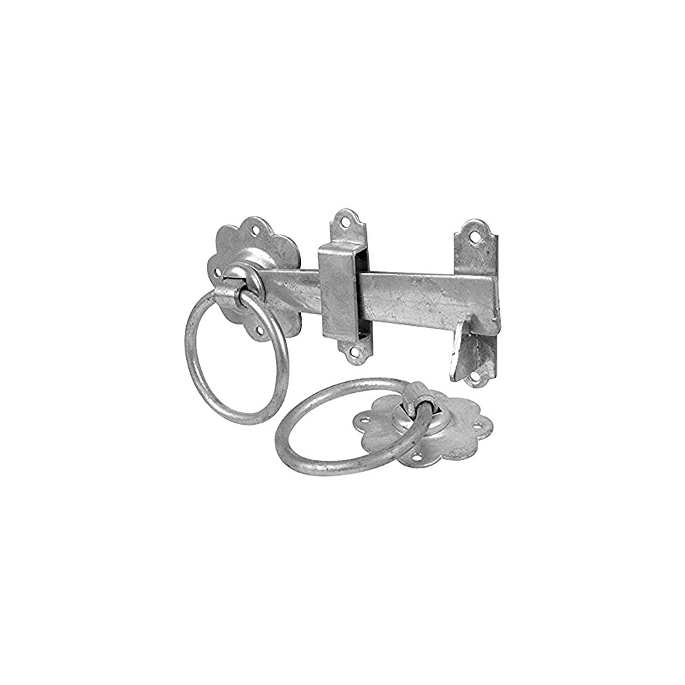 Bh01808 Gate Door Latch Smooth Ring, 150Mm (6 Inch) -Galvanised, Rustproof, Silver Tone Grey 5013249351135