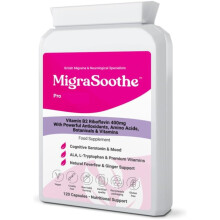 MigraSoothe Pro Version B2 Riboflavin 400 Mg & Migraine Relief Tryptophan, ALA Feverfew Ginger B6, B12 Folic | Tremors | Mood | Energy NHS Recommended