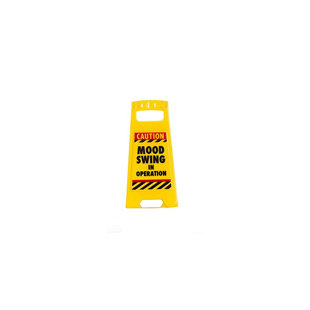 Boxer Gifts Boxer Mood Swing Warning Sign - Desk Sized Funny Secret Santa Gifts For Women - Novelty Rude Presents For Wife Or Girlfriend Joke Menopause Gift &