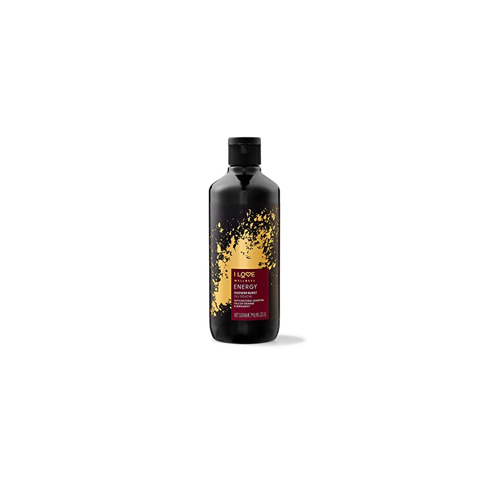 Wellness ENERGY Shower Burst, With Natural Essential Oils Of Orange & Bermagot, Invigorating Formula, Vegetarian & VeganFriendly 500ml