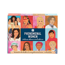 Phenomenal Women Conversation Game with Thought-Provoking Question Cards, After Dinner Trivia, Book Club, Feminists,Blue