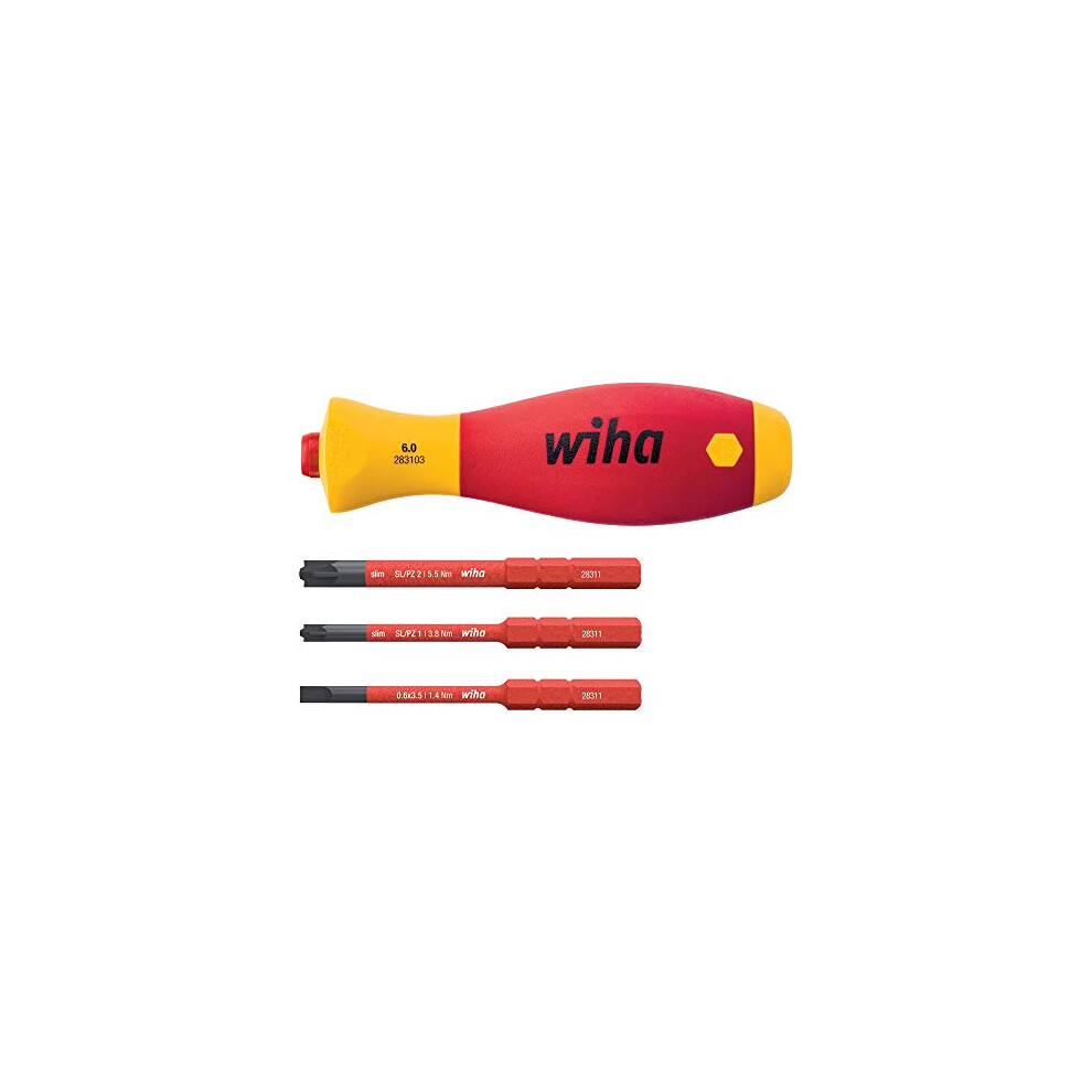 43449 Series 2831-03 Soft Finish Slim Vario Electric Screwdriver with Bit Holder Set, 4 Pieces