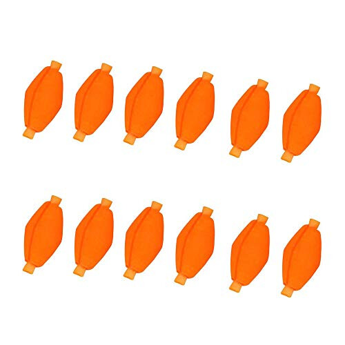 6pcs Float Foam Olive Shape Indicators Fly Fishing Accessory, Red