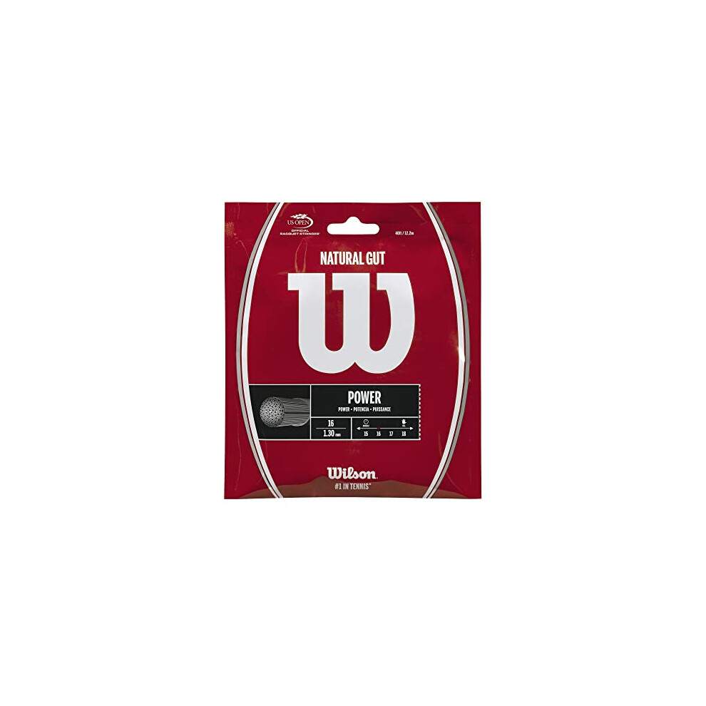 Unisex Wilson Natural 16 tennis racket string, natural, One Size UK