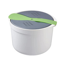 Microwave Rice Cooker, 2L Microwave Steamer Set with Rice Scoop, Lid, Strainer and Steaming Pot, Dishwasher Safe, Food Grade Microwave Rice Cooker Set