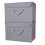 Grey Fabric Storage Boxes with lids. Stackable and Foldable. For wardrobes, shelves, clothes, bedroom, office, cupboard, keepsake memory box, crafts, 1