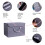Grey Fabric Storage Boxes with lids. Stackable and Foldable. For wardrobes, shelves, clothes, bedroom, office, cupboard, keepsake memory box, crafts, 2