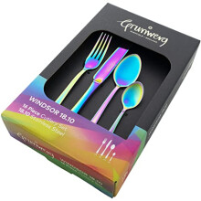 Windsor 16-Piece Cutlery Set, Rainbow, 16BXWSR/RB, 18/10 Stainless Steel