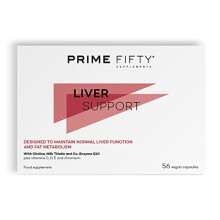 Prime Fifty Liver Support Supplements – 56 Vegan Capsules – Choline & Milk Thistle Supplements with Co-Enzyme Q10, Vitamins C, D, E & Chromium –