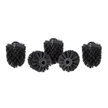 Toilet brush head set of 5, loose toilet brushes with thread 12 mm, replacement brush head diameter 8 cm, black, 8 x 8 x 9 cm