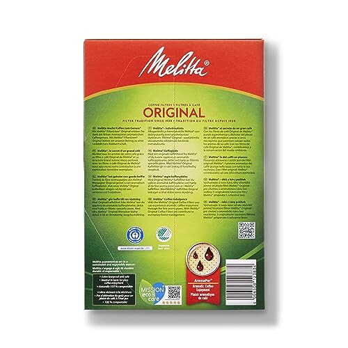 Melitta Filter Cornet Paper bte40 Brown 1x6 2