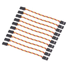 10pcs Servo Extension Cable Lead Twisted Wire 15cm 3 Pin 30cords 26awg Male to Male Plug for JR Futaba (C59-10)