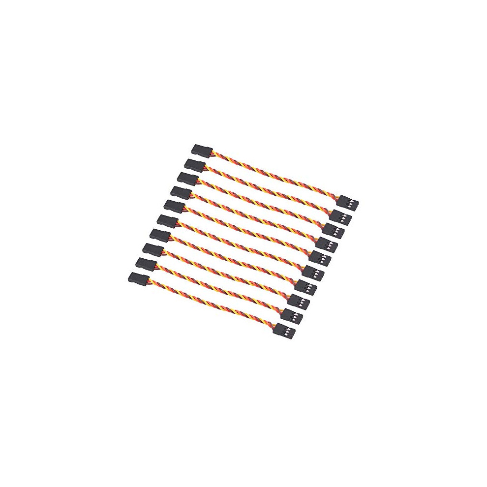 10Pcs Servo Extension Cable Lead Twisted Wire 15Cm 3 Pin 30Cords 26Awg Male To Male Plug For Jr Futaba (C59-10) 619191638369