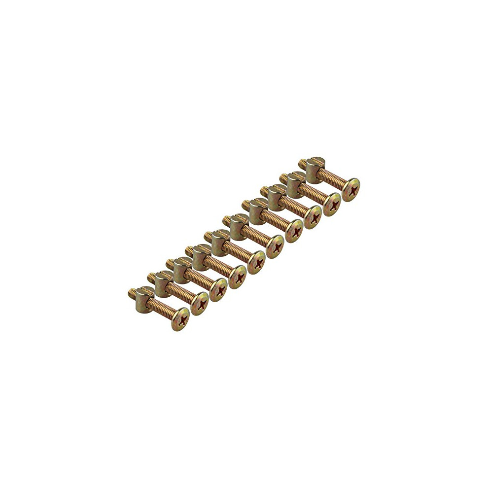 10 Pcs Furniture Cot Bed Crib Wood Bed Chair Allen Head Bolt With Slotted Barrel Nut M6 X 35Mm 783761057604