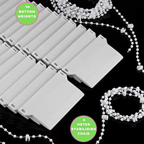 Vertical Blind Weights and Chains For 89mm (3.5") - Replacement Spares Pack (10 Pack) 1