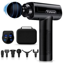Massage Gun Deep Tissue, Percussion Muscle Massager with 30 Adjustable Speeds for Athlete, Quiet Handheld Massager for Neck Back Relaxation, LCD Touch