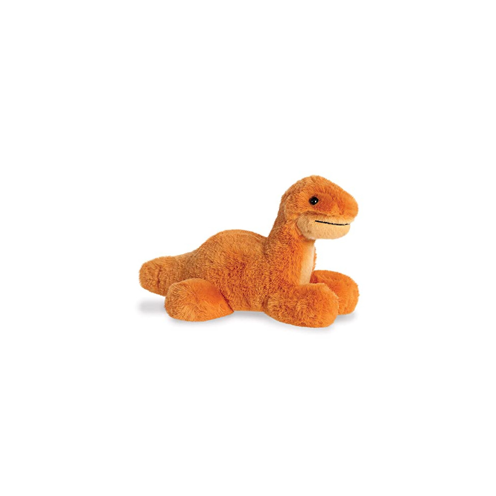 Aurora, 31862, Mini Flopsie Brontosaurus Dinosaur, 8In, Eco-friendly soft toy, Orange