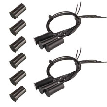 6pcs Recessed Wired Security Window Gate Contact Sensor Alarm Magnetic Reed Switch,Magnet Near - Connect Circuit, Magnet Away - Break Circuit,Magnetic