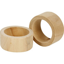 564880 Napkin Rings, D: 35 mm, W: 20 mm, Pine, 6pcs, Wood