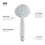 Mira-Showers Zest Universal 90mm 4-Spray Shower Head - White 7