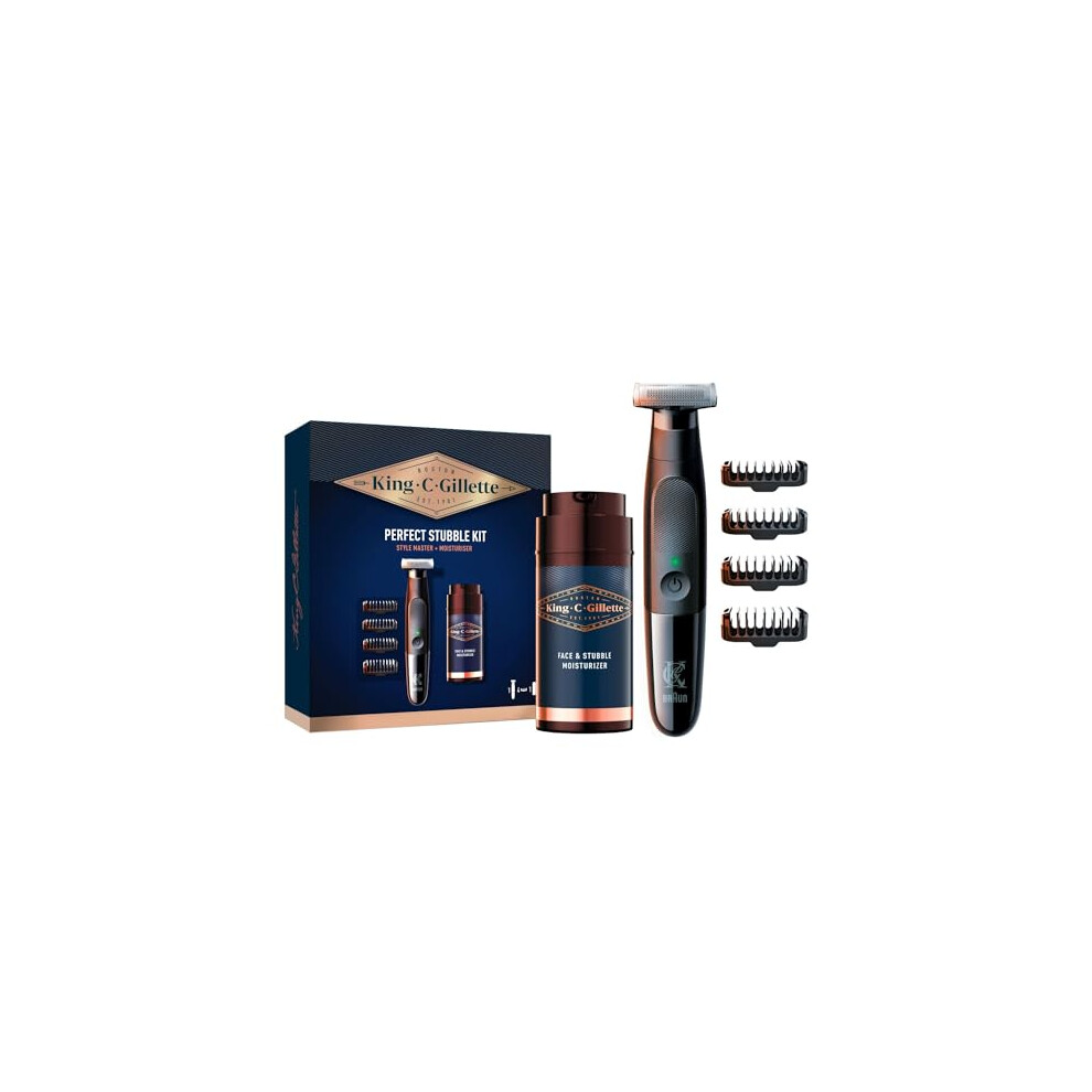 Men's Perfect Stubble Kit Gift Set with Style Master and Moisturiser