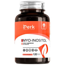 Myo Inositol Chromium and Folate 1000mg Inositol Per Serving 120 Vegan Capsules Vitamin for Women Manufactured in The UK CERTIFICATED GMP