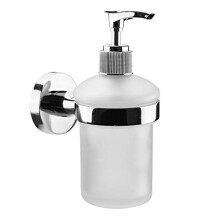 Liquid Soap Dispenser, Small Metal and glass Soap Pump for the Main and Guest Bathroom, Modern Hand Soap Bottle for Bathroom or Kitchen Sink,