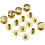 10 Sets 4 x 4.5mm Leather Craft Flat Belt Screw Brass Solid Rivets Stud Head 1