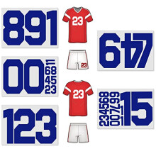 34 Pieces Iron on Numbers T-Shirt, 8 Inch & 2 Inch Heat Transfer Iron on Numbers 0 to 9 for Team Uniform Sports T-Shirt Hats Jersey Football