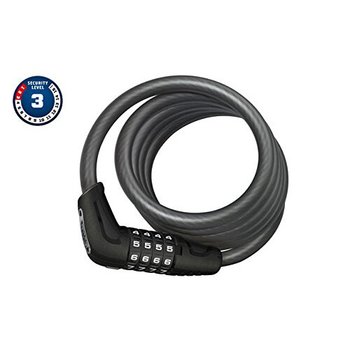 Abus PHANTOM 8950/180 KF - Cable Bike Lock Set with KF Saddle Clamp Bracket - 12/15mm - ABUS Security Level 5 - Black 1