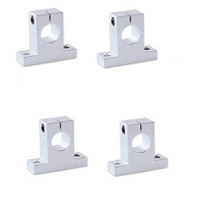 4pcs SK20 Aluminum Linear Motion Rail Clamping Guide Support for 20mm Dia Shaft