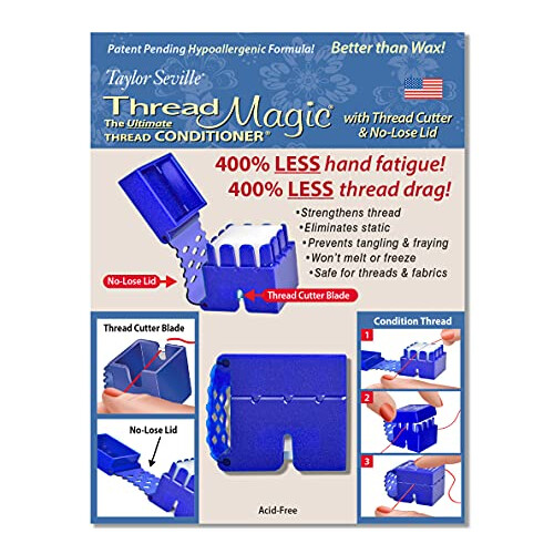 - Taylor Seville Originals Square Ultimate Magic Thread Conditioner with Cutter - 1 Piece
