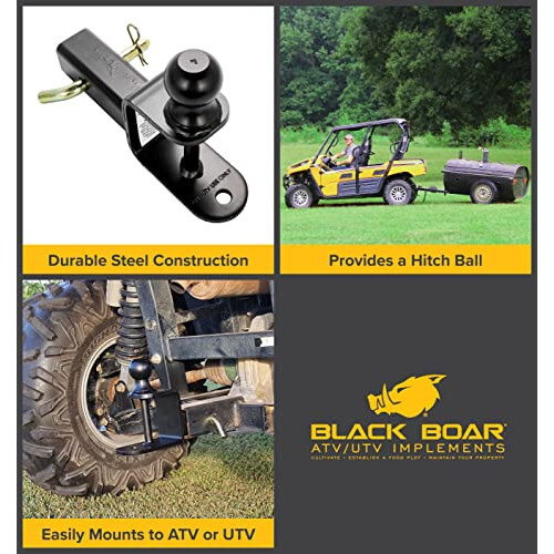 ATV/UTV Mount with Hitch Ball and Winch Strap Loop (2' Ball 2' Shank) (66025) 1