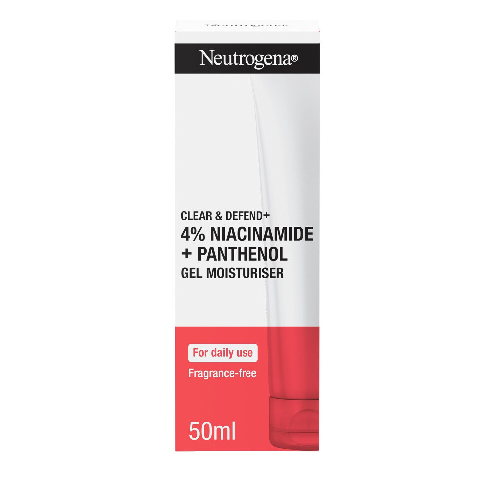 Photos - Cream / Lotion Neutrogena Clear & Defend+ Gel Moisturiser with Niacinamide & Panthenol 