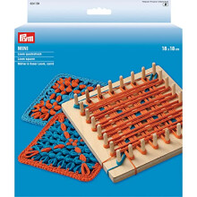 Mini Square Knitting Loom 18 x 18cm, Wood, Multi-Colour, 21 x 18 x 3.2 cm